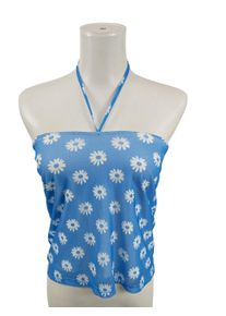 Bershka Top bez ramiączek Damski, Rozmiar 36, niebieski