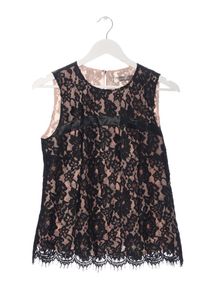 Hallhuber Donna Blusa in merletto Donna, Taglia 38, nero, Poliammide