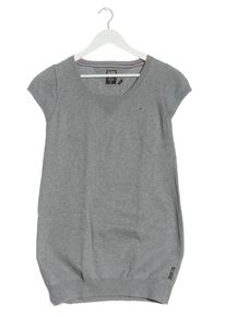 Tommy Hilfiger Sukienka z dzianiny Damski, Rozmiar 38, jasnoszary, Bawełna