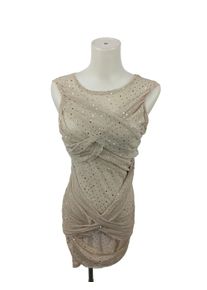 Topshop Cekinowa sukienka Damski, Rozmiar 38, w kolorze białej wełny, Nylon