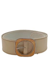 Fossil Belt Buckle Women, Size 95, natural white, leather
