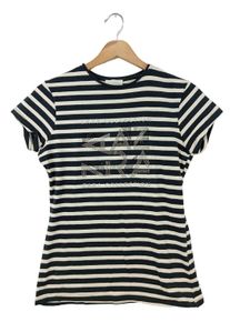 Zara Maglietta a righe Donna, Taglia 38, nero