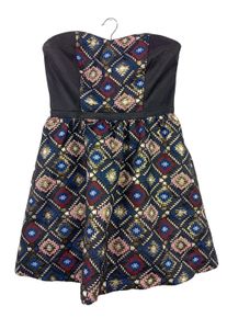 Nafnaf Naf naf Sukienka z dekoltem typu bandeau Damski, Rozmiar 40, czarny