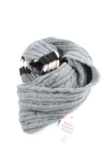 Glamorous Sciarpa lavorata a maglia Donna, One Size, grigio chiaro