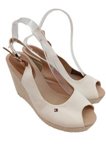 Tommy Hilfiger Półbuty na niskiej koturnie Damski, Rozmiar 40, biały, Skóra