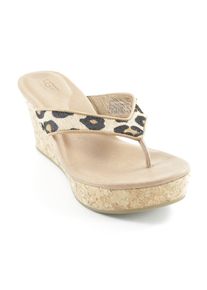 UGG Australia UGG Sandalo a zeppa Donna, Taglia 38, marrone chiaro, Pelle