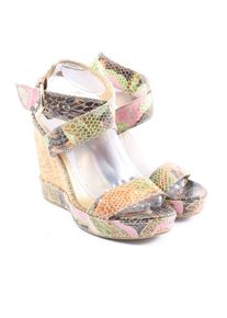 Stuart Weitzman Sandalo a zeppa Donna, Taglia 42, arancione chiaro