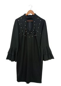 Venus Sukienka z dekoltem typu halter Damski, Rozmiar 48, czarny