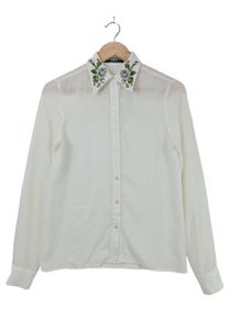 Fashion Union Blusa transparente Mujeres, Talla 34, blanco, Poliéster