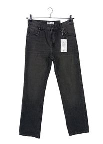 Bershka Jeansy z prostymi nogawkami Damski, Rozmiar 38, czarny, Bawełna