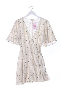H&M H&M Kopertowa sukienka Damski, Rozmiar 34, w kolorze białej wełny, Wiskoza