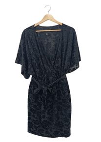H&M H&M Kopertowa sukienka Damski, Rozmiar 44, czarny, Poliester