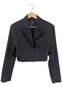 Bershka Krótka marynarka Damski, Rozmiar 38, czarny, Poliester