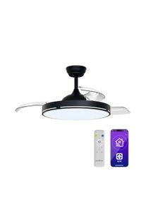Klarstein AirFold, Okos mennyezeti ventilátor, Behúzható szárnyak, Dimmelhető LED fény, Okos