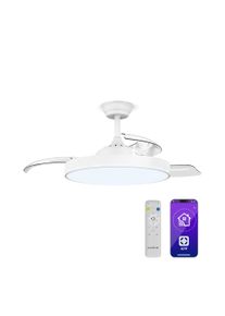 Klarstein AirFold, Okos mennyezeti ventilátor, Behúzható szárnyak, Dimmelhető LED világítás, Okos