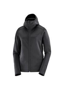 Salomon Womens Sntial Midfleece Full Zip Hoodie Fleecevest Dames (XXL |grijs/zwart)