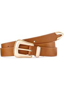 Lascana Damen Hüftgürtel in camelfarben ,Größe 100, Witt, 100% Leder