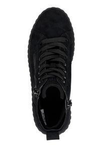 Jana Dames Enkellaarsje met plateauzool in zwart ,maat 37, Witt, 100% Imitatieleer