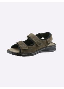 MUBB Herren Sandale mit Innenfutter aus weichem Neopren in schilf ,Größe 40, Witt, 100% Veloursleder