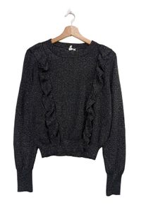 Q/S Sweter z okrągłym dekoltem Damski, Rozmiar 36, czarny