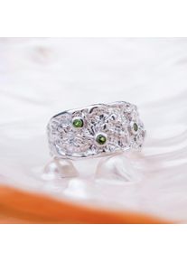Holzkern Anillos Mujer Plata y Diópsido