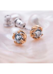 Holzkern Oorbellen Dames Goud en Topaas