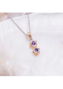 Holzkern Necklaces Women Or et Améthyste