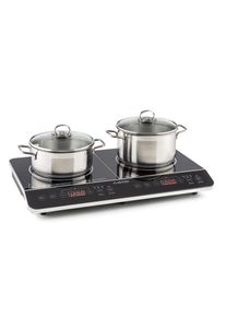 Klarstein Varicook Slim, indukciós főzőlap, 3500 W, 240 °C, 2 főzőlap, időzítő, érintős