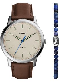 Fossil Analoguhr Damen dunkelbraun / silber / weiß Größe One Size