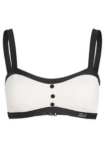 K by KARL LAGERFELD Karl Lagerfeld Dames Bikinitop zwart / wit 80