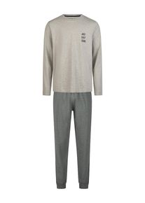 Phil & Co. Berlin Pyjama ' Lifestyle ' Herren creme / grau Größe L