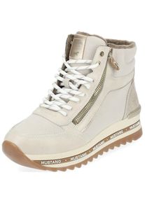 Mustang Stiefelette Damen hellbeige / gold Größe 36