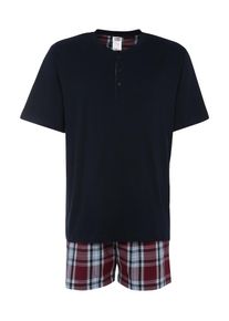 H.I.S. H.I.S Pyjama Herren navy / bordeaux / weiß Größe M