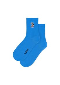 A-dam Socken 'Blue Palm Tree Patch' Herren blau / orange / schwarz Größe 36/40