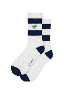A-dam Socken 'Good-News' Herren nachtblau / grün / weiß Größe 36/41