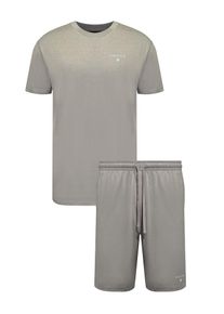 SikSilk Pyjama kurz Herren grau Größe L