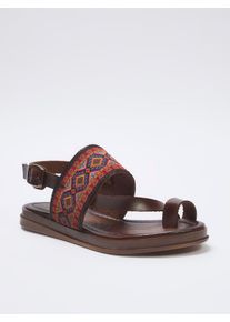 Trendyol Zehentrenner Damen azur / schoko / gelb / pink Größe 36