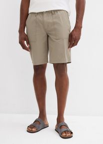 Bermuda &agrave; taille &eacute;lastiqu&eacute;e Regular - gris - taille 48 - 100% coton - bonprix