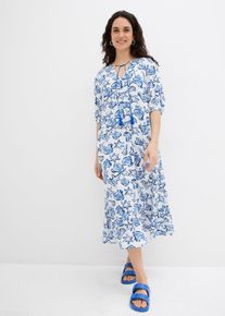 Robe ample en viscose froiss&eacute;e - blanc - taille 42 - Viscose - bonprix