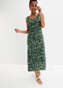 Robe longue avec fente avec viscose - vert - taille 50/52 (XL) - Viscose - bonprix