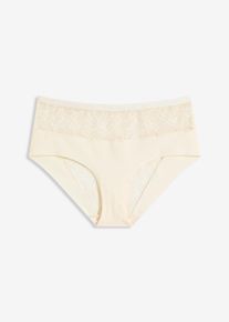 Culotte Maxi avec dentelle découpes laser - beige - taille 46/48 (L) - bonprix