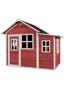 EXIT Toys Spielhaus , Rot , Holz , Zeder , 149x159x188 cm , EN 71, CE, FSC 100% , Freizeit & Co, Gartenspielzeug, Spielhäuser