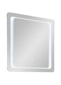 Xora Badezimmerspiegel , Metall, Glas , rechteckig , 70x70x3 cm , Made in Germany , waagrecht montierbar , Badezimmer, Badezimmerspiegel, Badspiegel