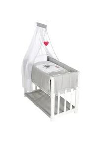 Roba Stubenwagen-Komplettset , Weiß , Holzwerkstoff , Schichtholz , Eule , Füllung: Polyester , 76x74.5x95 cm , Babymöbel & Kindermöbel, Babyzimmer, Babybetten, Stubenwagen & Babywiegen