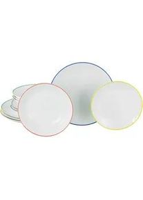 Creatable Tafelservice , Multicolor , Keramik , 12-teilig , 29x31.5x32 cm , lebensmittelecht, stapelbar , Geschirr, Geschirrsets, Tafelservice