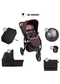 Abc Design Kinderwagenset (6Er Set) , Beere , Textil , 6-teilig , 65x122x95 cm , EN 1888 , Feststellbremse, Fußstütze abklappbar, Federung, 5-Punkte-Gurt,5-Punkt-Gurt, Gurtschoner, Schutzbügel abnehmbar , Baby on Tour, Kinderwagen, Kombikinderwagen