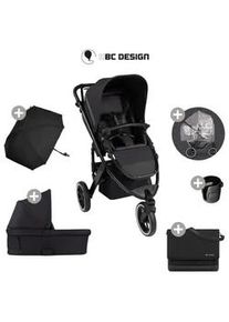 Abc Design Kinderwagenset (6Er Set) , Schwarz , Textil , 6-teilig , 65x122x95 cm , EN 1888 , Baby on Tour, Kinderwagen, Kombikinderwagen