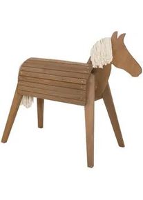 Roba Holzpferd , Teakfarben , Holz , 64x123x151 cm , Spielzeug, Holzspielzeug
