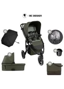 Abc Design Kinderwagenset (6Er Set) , Olivgrün , Textil , 6-teilig , 65x122x95 cm , EN 1888 , 5-Punkt-Gurt, Gurtschoner, Sportsitz mit verlängertem Verdeck , Baby on Tour, Kinderwagen, Kombikinderwagen