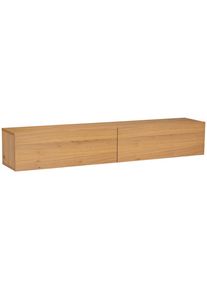 Mid.you Lowboard , Naturfarben , Holz, Holzwerkstoff , Eiche , furniert , 33x30x180 cm , Holzmöbel, Wohnwände Holz, Lowboards Holz